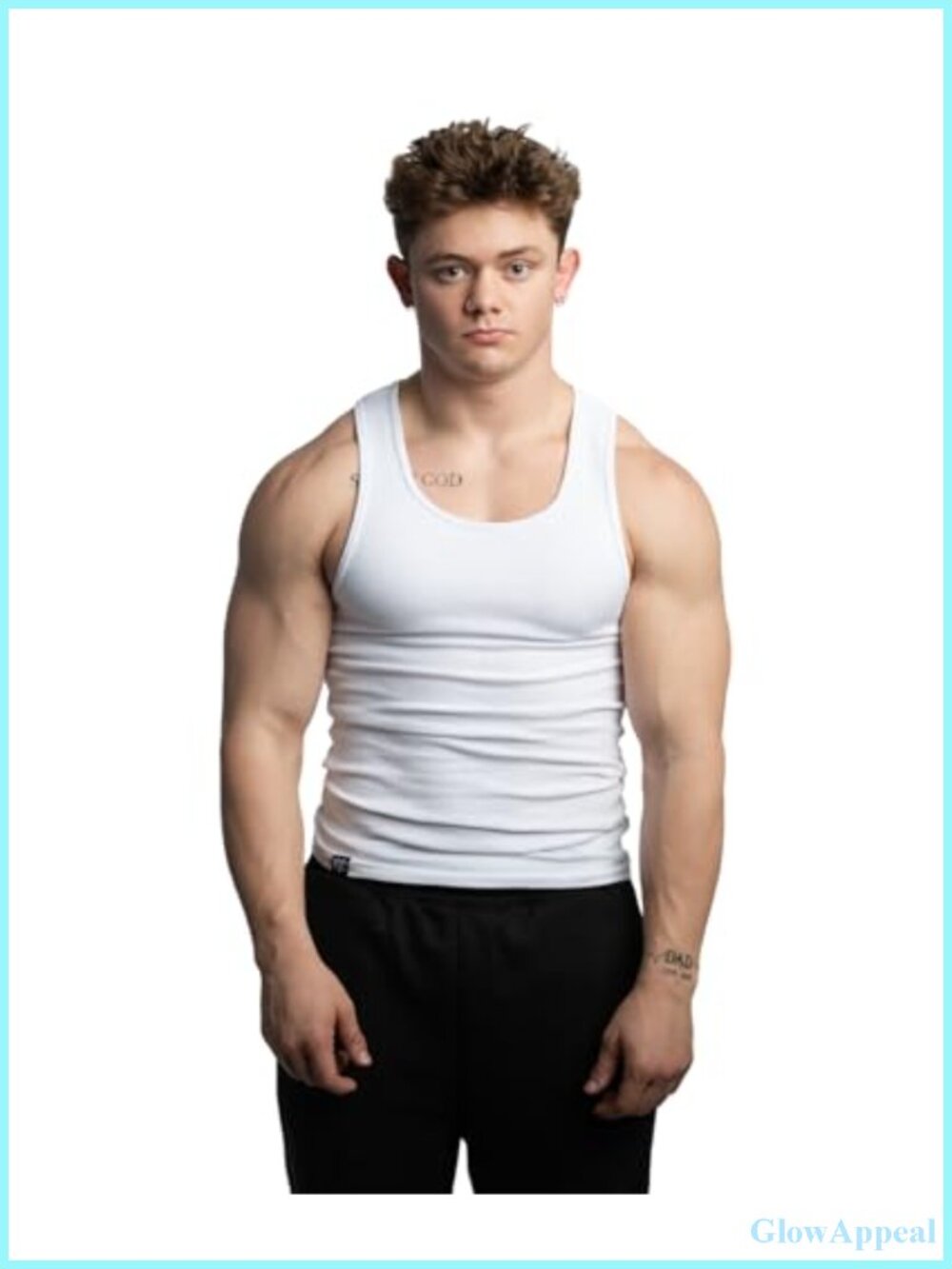 Ekkovision Beaters Men's Tank Tops Cotton Spandex Ribbed Sleeveless Gym Shirt 3